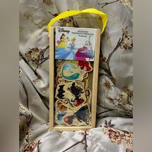 Walt Disney Princess Wooden Magnets in Carrying Case
